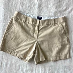J. Crew tan 5in Chino Shorts (Size 8)